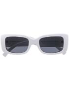 Versace Eyewear Rectangular-frame Logo Sunglasses - White