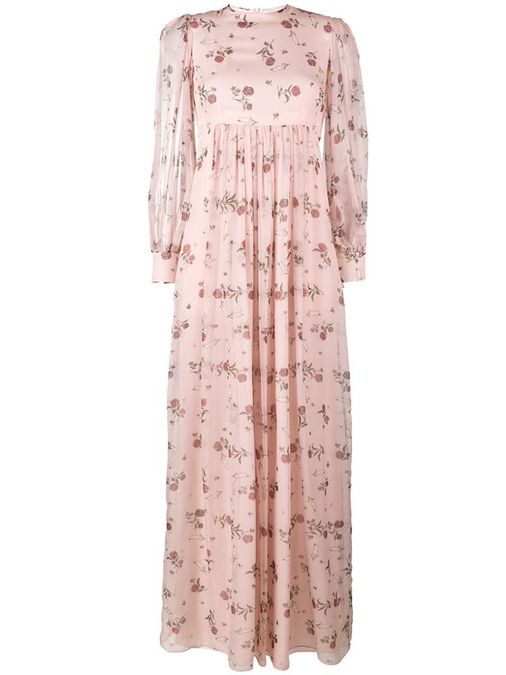 Emilia Wickstead Pia Maxi Dress - Pink & Purple