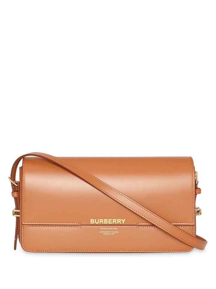 Burberry Mini Leather Grace Bag - Brown