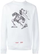 Off-white Stork Print Sweatshirt, Men's, Size: Large, White, Cotton