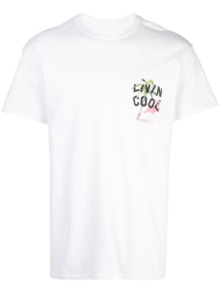 Livincool Flamingo Exclusive Crewneck T-shirt - White