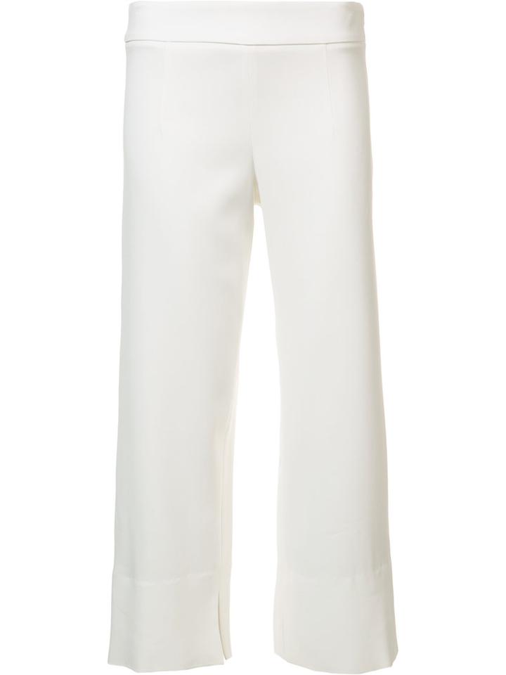 Cushnie Et Ochs - Straight Cropped Trousers - Women - Spandex/elastane/viscose - 2, White, Spandex/elastane/viscose