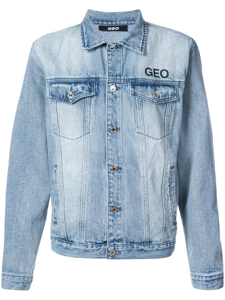 Geo Godspeed Denim Jacket - Blue