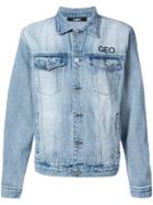 Geo Godspeed Denim Jacket - Blue