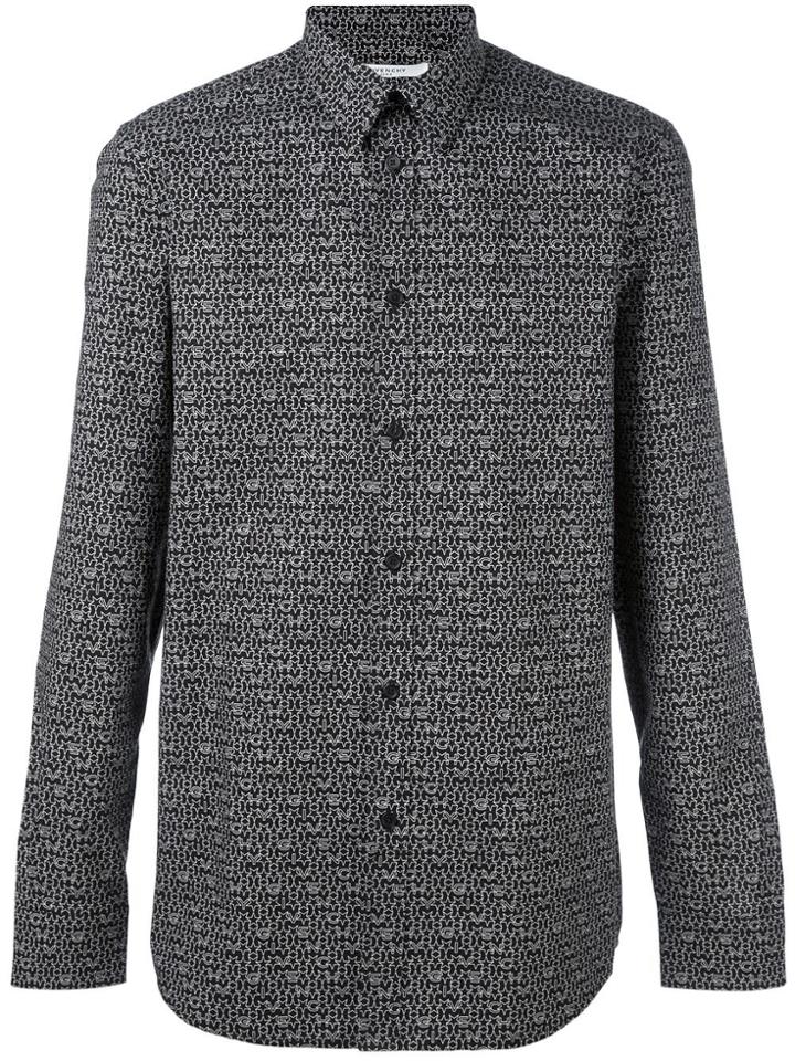 Givenchy Logo Star Print Shirt - Black