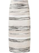 Christian Siriano Woven Stripe Skirt