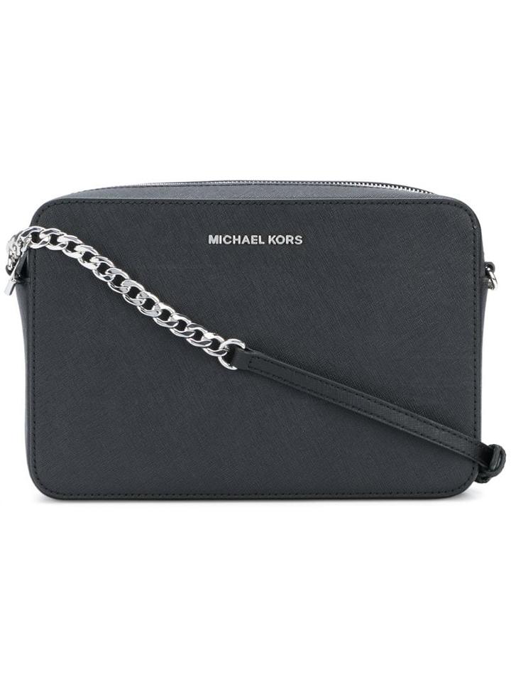 Michael Michael Kors Jet Set Large Cross Body Clutch Bag - Black
