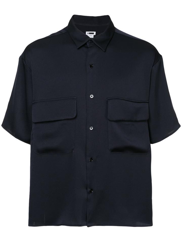 H Beauty & Youth Double Pocket Shortsleeved Shirt - Blue