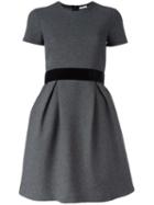 P.a.r.o.s.h. Shortsleeved Flared Dress, Women's, Size: Medium, Grey, Viscose/wool