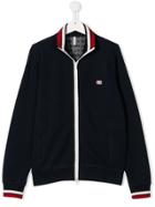 Sun 68 Kids Teen Stripe Bomber Jacket - Blue
