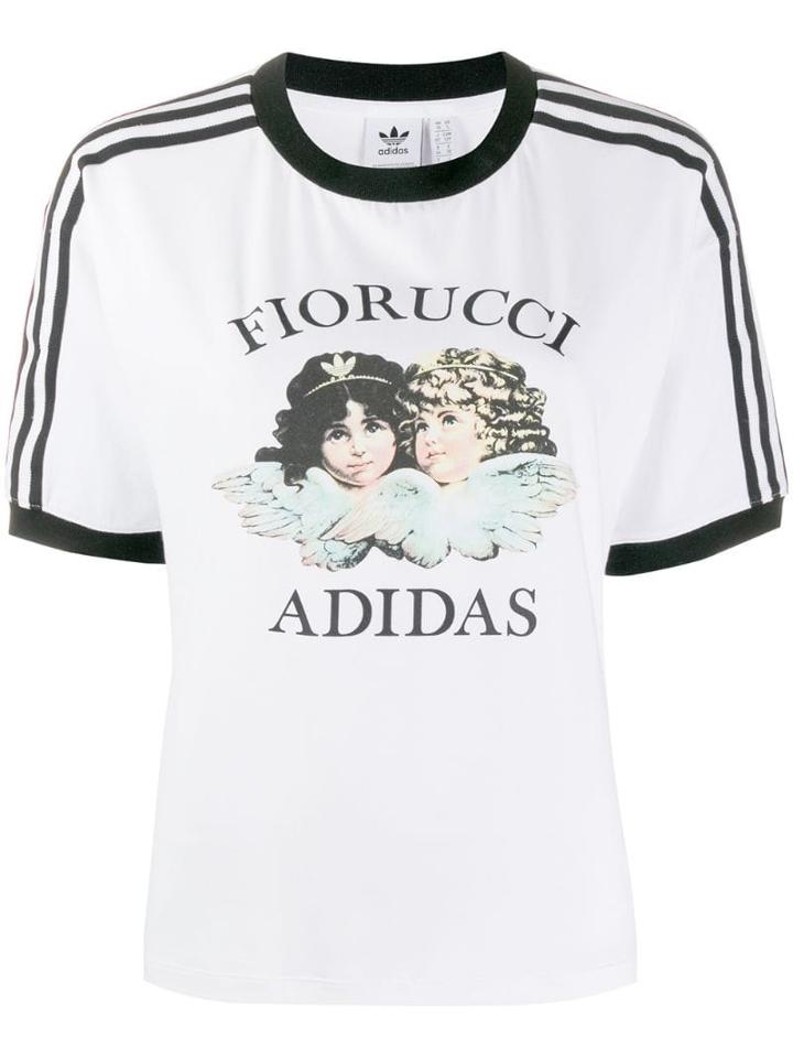 Fiorucci Fiorucci X Adidas Angel And Stripes T-shirt - White