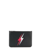 Neil Barrett Lightning Pint Cardholder - Black