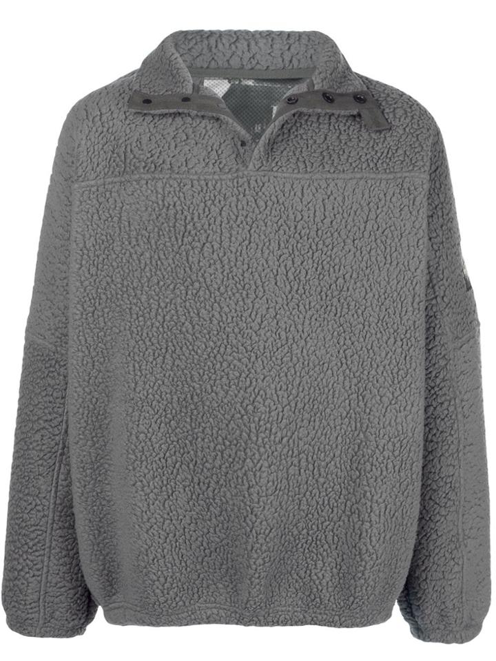 Gr10k Oversized Teddy Sweatshirt - Grey