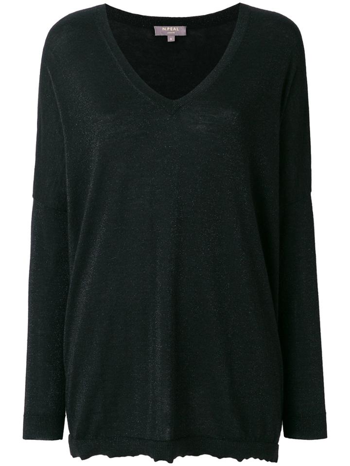 N.peal Glitter Detail Jumper - Black