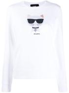Karl Lagerfeld Crystal Embellished Sweatshirt - White