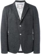 Moncler Gamme Bleu Patch Pockets Blazer, Men's, Size: 2, Grey, Spandex/elastane/acrylic/virgin Wool/feather Down