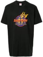 Supreme Fire Print T-shirt - Black
