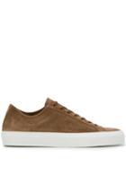 Closed Lace Up Sneakers - Brown