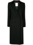 Loveless Double Breasted Fitted Coat - Black
