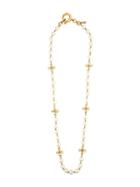 Chanel Vintage Faux Pearl Filigree Necklace - White