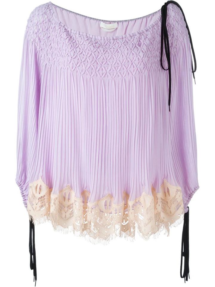 Chloé Lace Hem Blouse