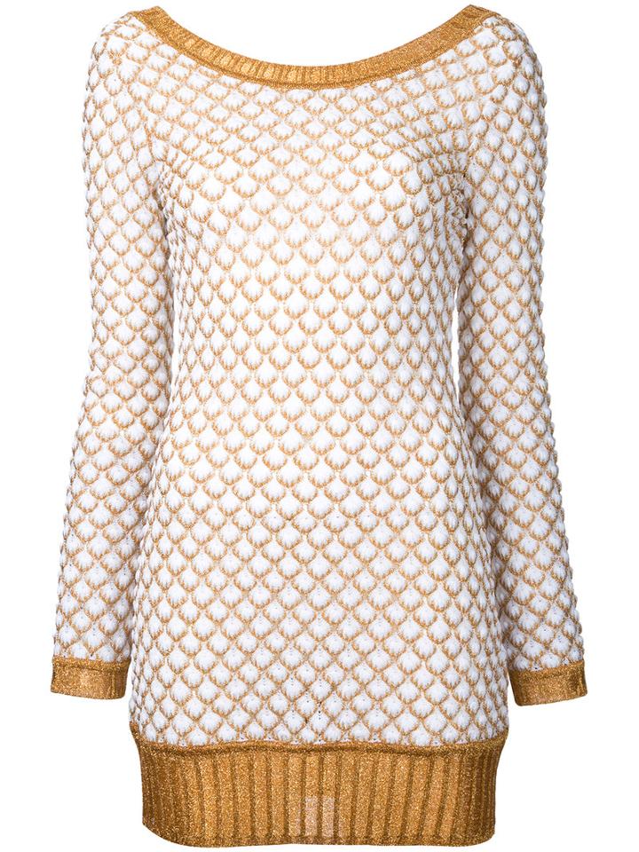 Missoni - Mini Jumper Dress - Women - Cotton/polyester/cupro - 40, White, Cotton/polyester/cupro