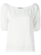 Blumarine - Classic Top - Women - Cotton/polyamide/polyester - 46, Women's, White, Cotton/polyamide/polyester