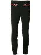 Alexander Mcqueen Lace Trim Skinny Trousers - Black