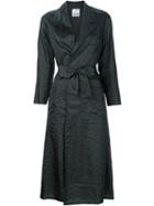 Arthur Arbesser Belted Trench Coat, Women's, Size: 42, Black, Polyamide