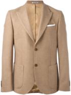 Daniele Alessandrini Single Breasted Blazer, Men's, Size: 50, Nude/neutrals, Polyamide/acetate/viscose/wool