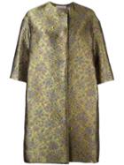 Lanvin Floral Oversize Button-up Coat, Women's, Size: 38, Silk/cotton/acrylic/wool