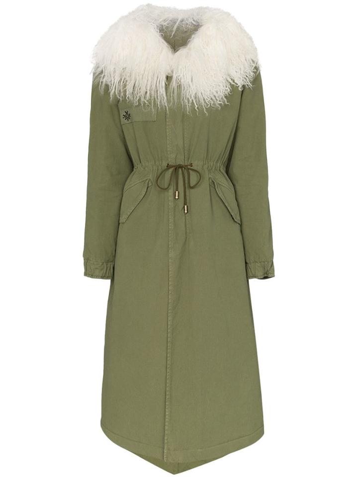Mr & Mrs Italy Shearling Collar Parka Coat - Green