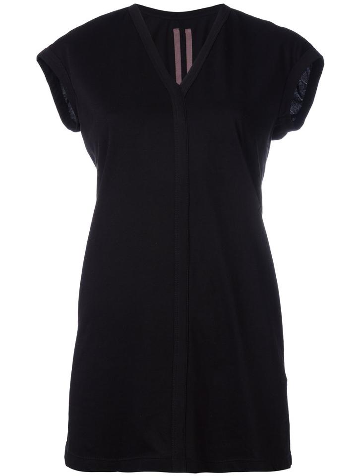 Rick Owens Drkshdw V-neck Longline Vest, Women's, Size: Medium, Black, Cotton
