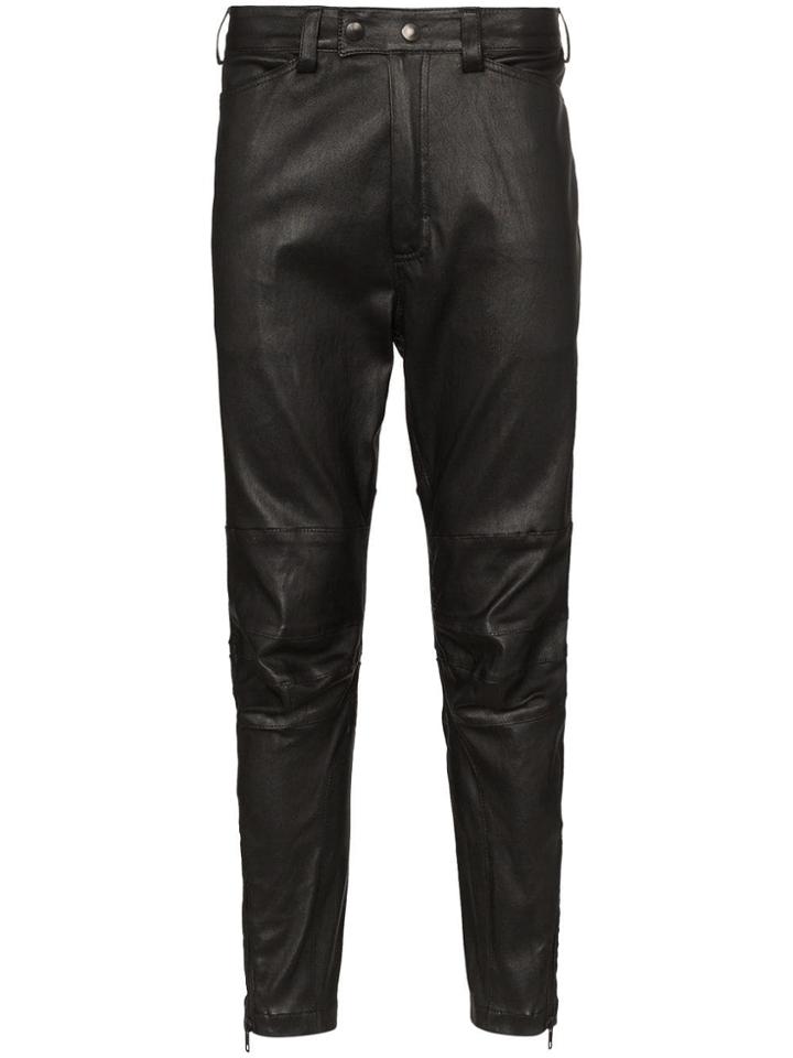 Ann Demeulemeester Cropped Straight-leg Trousers - Black