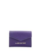 Lancaster Compact Logo Wallet - Purple