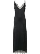 Philipp Plein Lace Detailed Slip Dress - Black