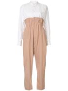 Bassike Two-tone Tailored Jumpsuit - White