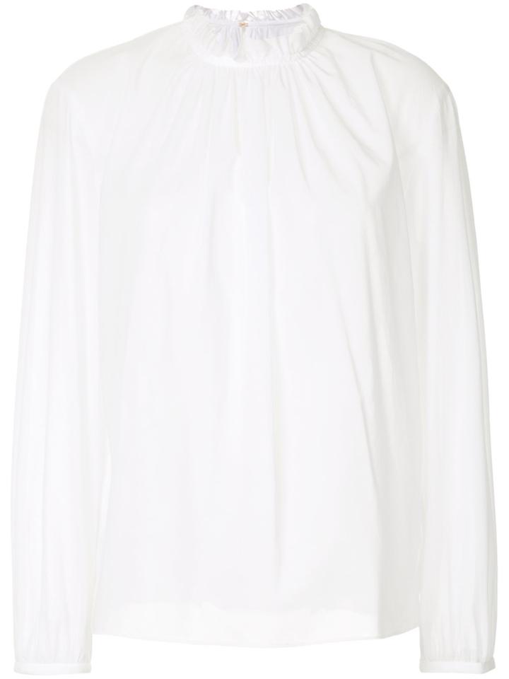 Ballsey Frill Trim Blouse - White