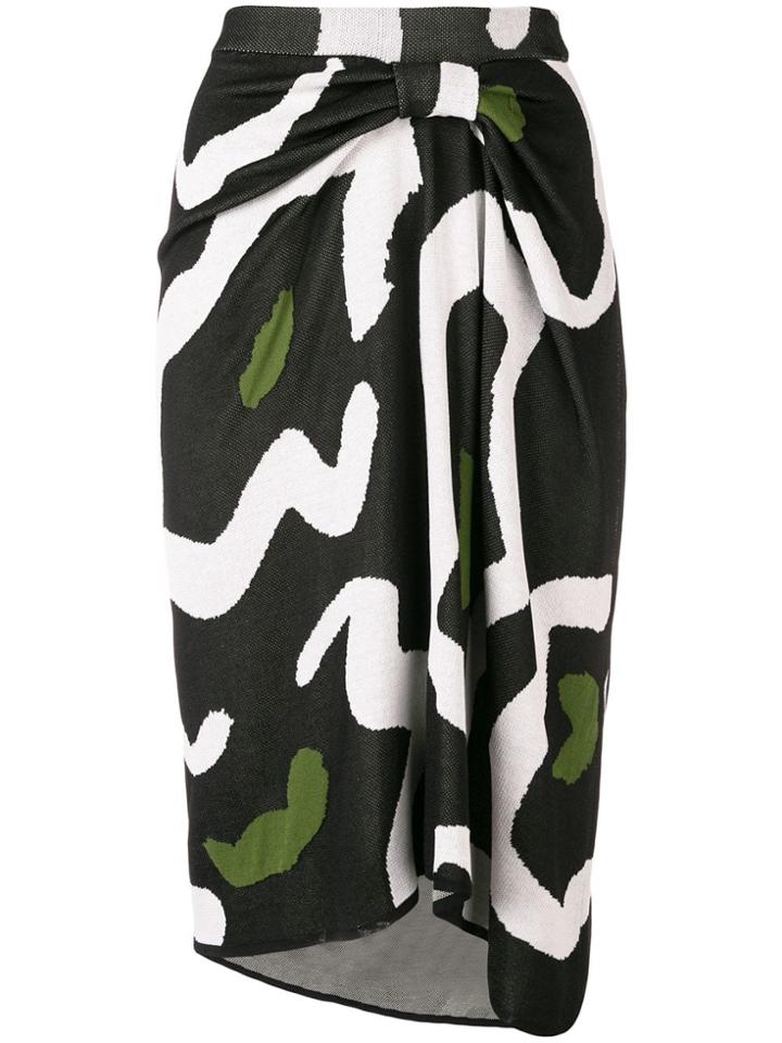 Christian Wijnants Abstract Pattern Knitted Skirt - Black