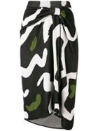 Christian Wijnants Abstract Pattern Knitted Skirt - Black