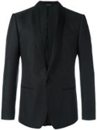 Dolce & Gabbana Micro Dotted Tuxedo Jacket, Men's, Size: 48, Black, Polyester/cotton/silk/viscose