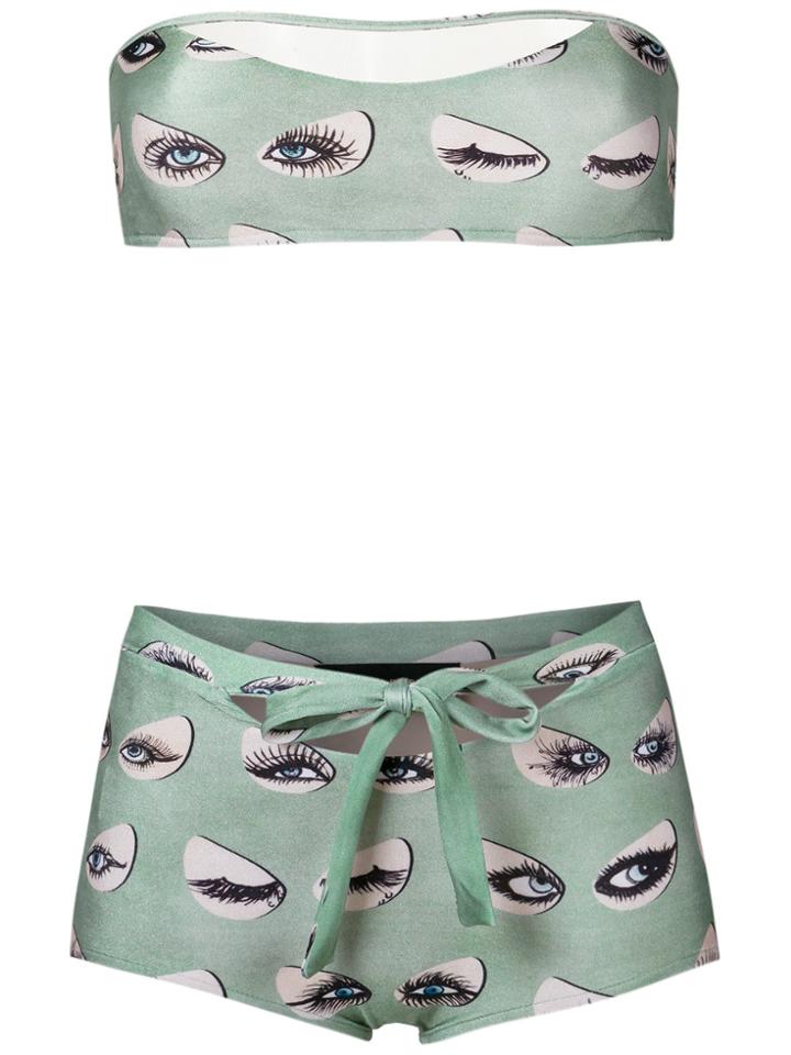 Adriana Degreas Hot Pants Bikini Set - Green