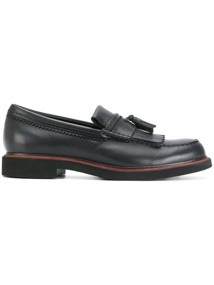 Tod's Fringed Slip-on Loafers - Grey