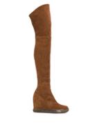 Casadei Over-the-knee Wedge Boots - Brown