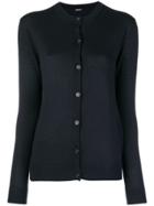 Jil Sander Navy Round Neck Cardigan - Blue