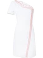 Mugler Embroidered Detail One-shoulder Dress, Women's, Size: 36, White, Spandex/elastane/acetate/viscose