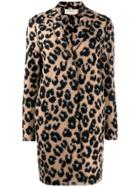 Blanca Leopard Print Coat - Brown