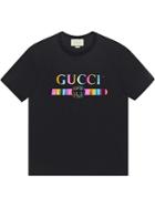 Gucci Oversize T-shirt With Gucci Logo - Black