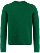 Prada Shetland Crew Neck Wool Sweater - Green