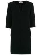 Egrey Cropped Sleeved Dress - Black